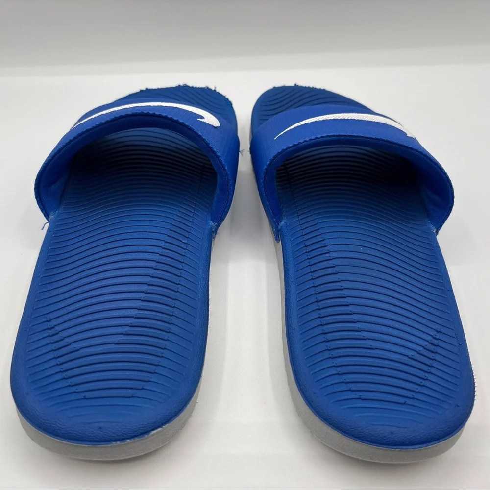Nike Boys Youth Kawa Slide Sandals Blue/Gray Size 5Y 819352-400